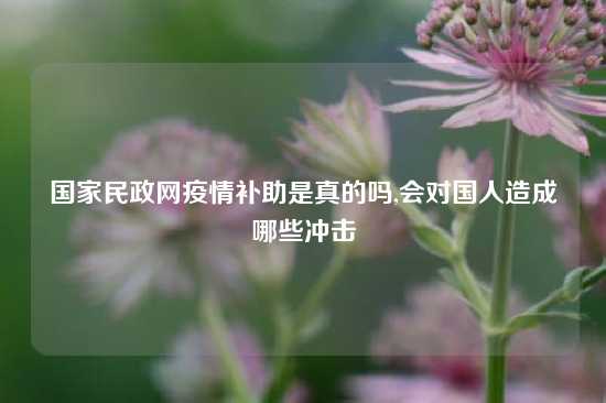 国家民政网疫情补助是真的吗,会对国人造成哪些冲击