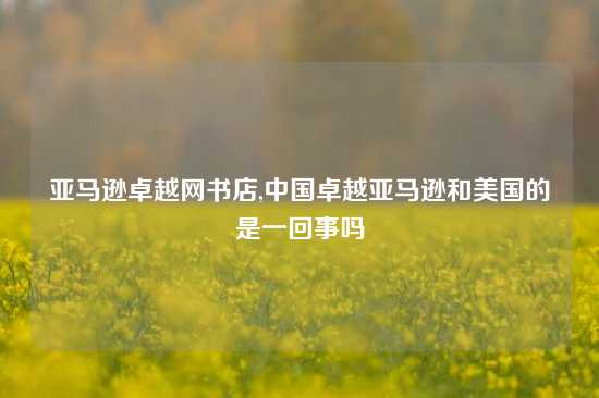 亚马逊卓越网书店,中国卓越亚马逊和美国的是一回事吗
