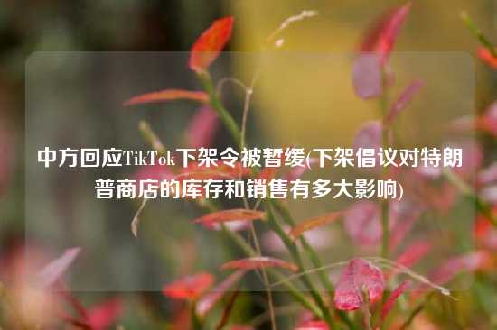 中方回应TikTok下架令被暂缓(下架倡议对特朗普商店的库存和销售有多大影响)