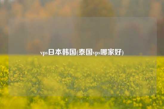 vps日本韩国(泰国vps哪家好)