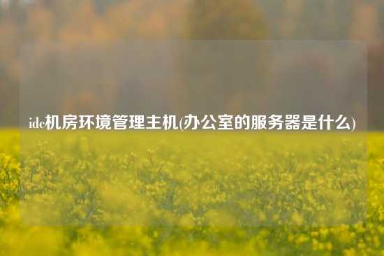 idc机房环境管理主机(办公室的服务器是什么)