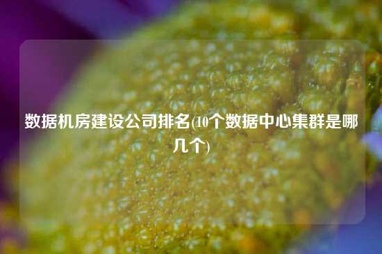 数据机房建设公司排名(10个数据中心集群是哪几个)