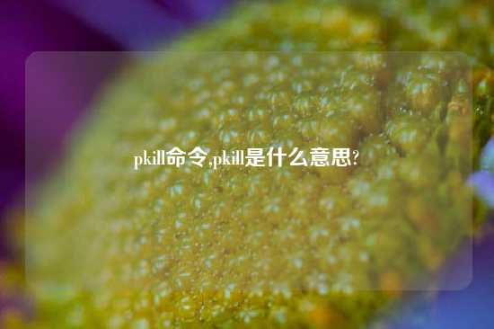 pkill命令,pkill是什么意思?