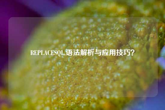 REPLACESQL,语法解析与应用技巧？