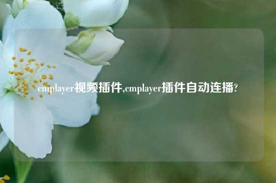 cmplayer视频插件,cmplayer插件自动连播?