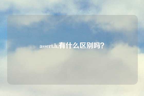 assert.h,有什么区别吗？
