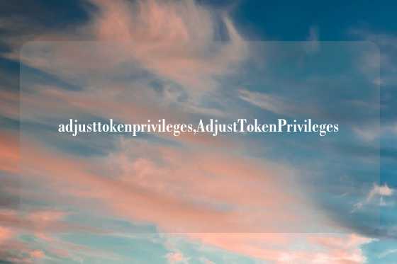 adjusttokenprivileges,AdjustTokenPrivileges