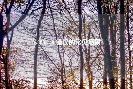 0x800ccc0f错误的常见场景