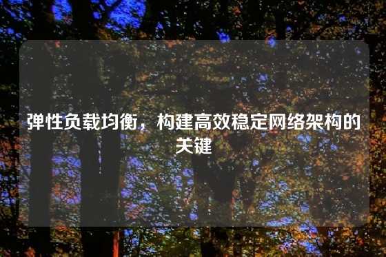 弹性负载均衡，构建高效稳定网络架构的关键