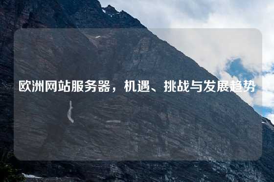欧洲网站服务器，机遇、挑战与发展趋势