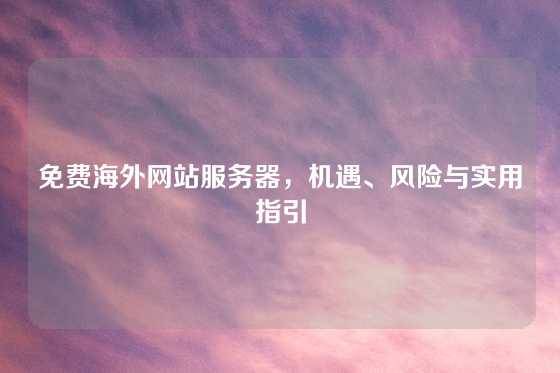 免费海外网站服务器，机遇、风险与实用指引