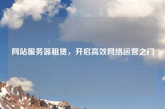 网站服务器租赁，开启高效网络运营之门