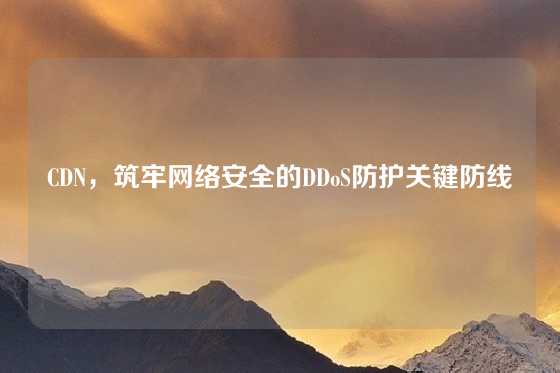 CDN，筑牢网络安全的DDoS防护关键防线