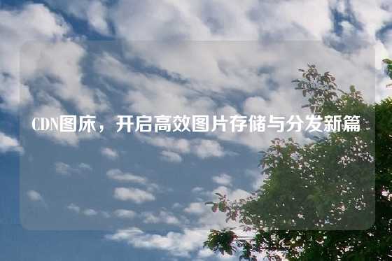 CDN图床，开启高效图片存储与分发新篇