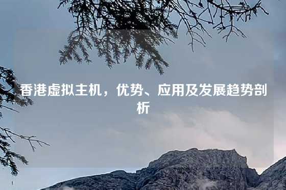 香港虚拟主机，优势、应用及发展趋势剖析