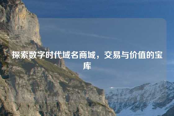 探索数字时代域名商城，交易与价值的宝库