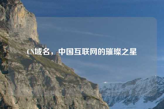 CN域名，中国互联网的璀璨之星