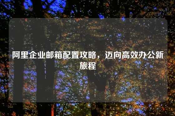 阿里企业邮箱配置攻略，迈向高效办公新旅程