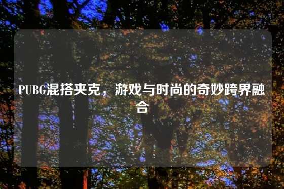 PUBG混搭夹克,游戏与时尚的奇妙跨界融合