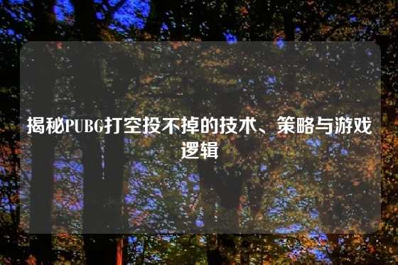 揭秘PUBG打空投不掉的技术、策略与游戏逻辑