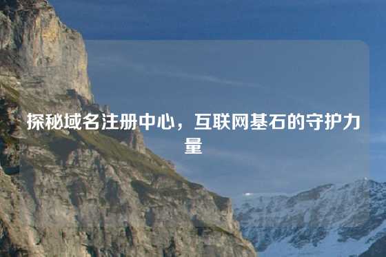 探秘域名注册中心，互联网基石的守护力量