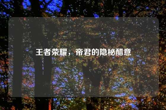 王者荣耀,帝君的隐秘醋意