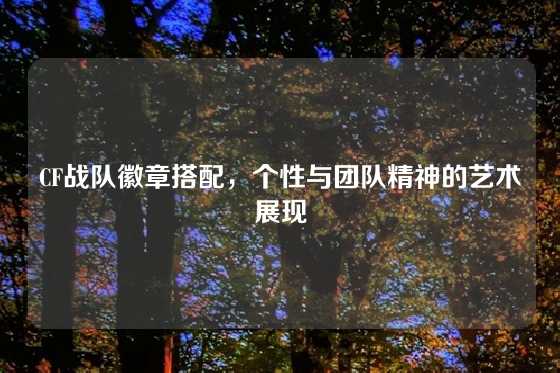 CF战队徽章搭配,个性与团队精神的艺术展现