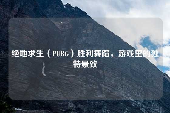 绝地求生(PUBG)胜利舞蹈,游戏里的独特景致