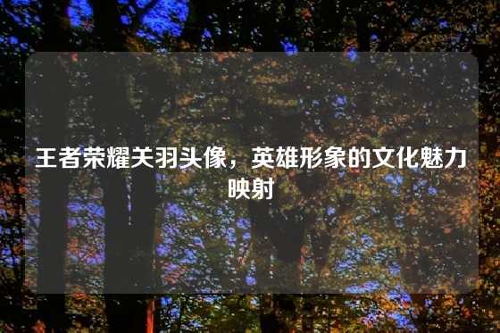 王者荣耀关羽头像,英雄形象的文化魅力映射