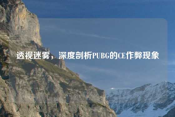 透视迷雾,深度剖析PUBG的CE作弊现象