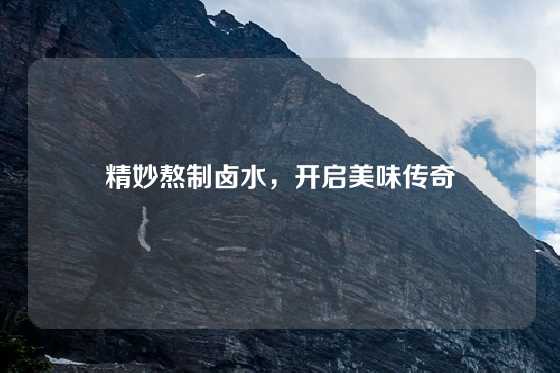 精妙熬制卤水,开启美味传奇