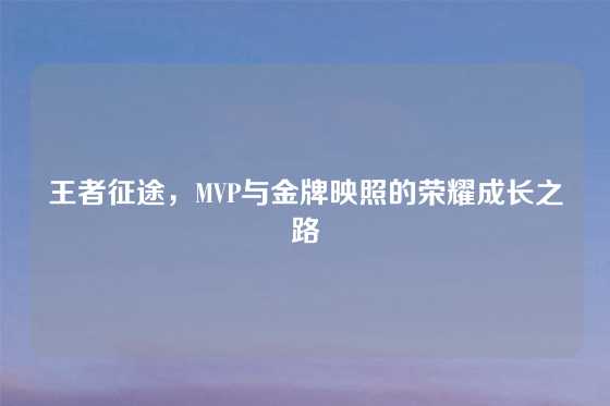 王者征途，MVP与金牌映照的荣耀成长之路