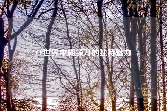 CF世界中蝴蝶刀的独特魅力