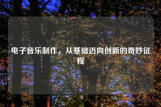 电子音乐制作,从基础迈向创新的奇妙征程