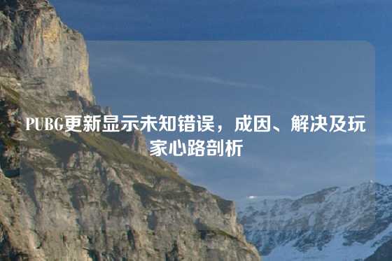 PUBG更新显示未知错误,成因、解决及玩家心路剖析