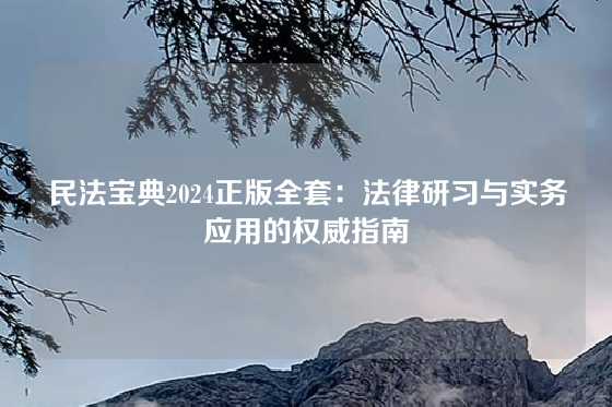民法宝典2024正版全套：法律研习与实务应用的权威指南