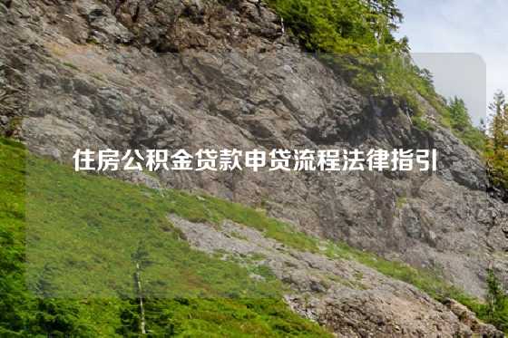 住房公积金贷款申贷流程法律指引