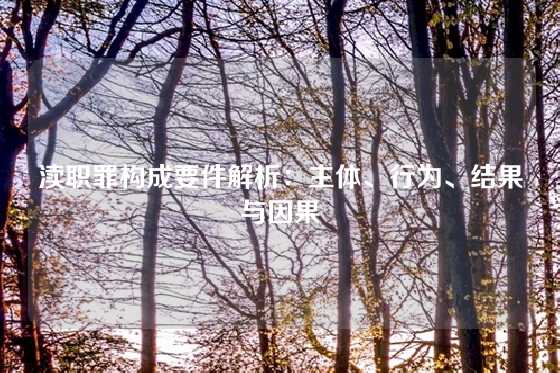 渎职罪构成要件解析：主体、行为、结果与因果