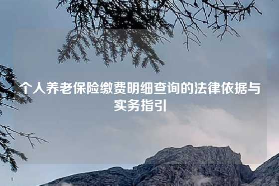 个人养老保险缴费明细查询的法律依据与实务指引