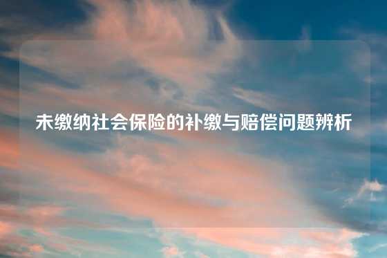 未缴纳社会保险的补缴与赔偿问题辨析