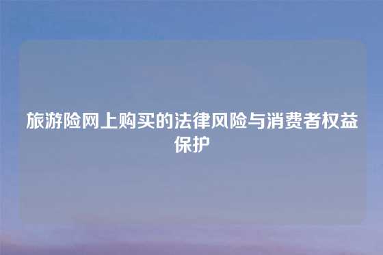 旅游险网上购买的法律风险与消费者权益保护
