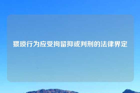 猥琐行为应受拘留抑或判刑的法律界定