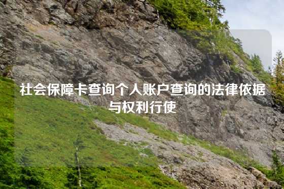 社会保障卡查询个人账户查询的法律依据与权利行使