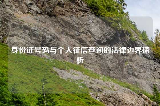 身份证号码与个人征信查询的法律边界探析