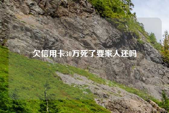 欠信用卡30万死了要家人还吗