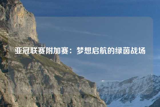 亚冠联赛附加赛:梦想启航的绿茵战场