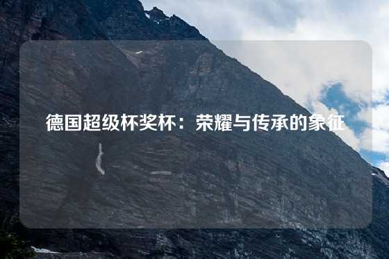 德国超级杯奖杯：荣耀与传承的象征